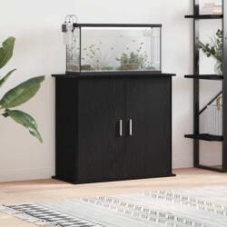 vidaXL Suport pentru acvariu, stejar negru, 81x36x73 cm, lemn stratificat (862155)