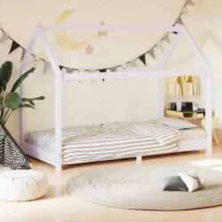 vidaXL Cadru pat de copii, alb, 80x160 cm, lemn masiv de pin (283350)