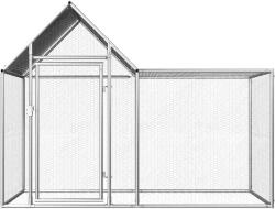 vidaXL Coteț pentru păsări, 2 x 1 x 1, 5 m, oțel galvanizat (144553)