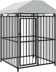 vidaXL Padoc pentru câini de exterior cu acoperiș, 120x120x150 cm (145762)