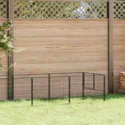 vidaXL Padoc pentru câini, negru, 9 m2, oțel (3082099)