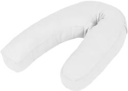 vidaXL Pernă de sarcină în formă de J, alb, 54x(36-43) cm (132973)