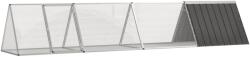 vidaXL Cușcă pentru iepuri, antracit 403, 5x80, 5x71 cm oțel galvanizat (3106447)