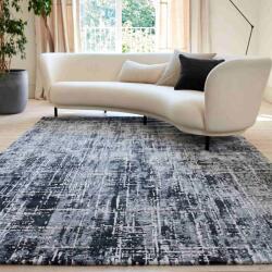 Asiatic műszálas modern szőnyeg kuza abstract black ku12 - 80 x 150 cm
