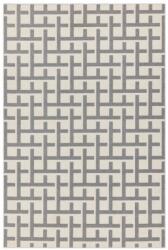 Asiatic kültéri műszálas szőnyeg antibes white grey grid an03 - 200 x 290 cm