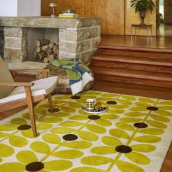 Orla Kiely gyapjú szőnyeg Sixties Stem yellow 158106 - 160 x 230 cm
