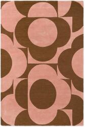Orla Kiely gyapjú szőnyeg Prism Flower pink-terracotta 158002 - 67 x 230 cm
