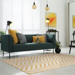 Asiatic műszálas szőnyeg muse yellow chevron mu08 - 80 x 150 cm