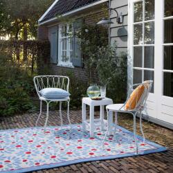 Laura Ashley kültéri műszálas szőnyeg Thorncliff Daisy Sky Blue 480308 - 250 x 350 cm