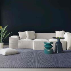 Asiatic műszálas modern szőnyeg kuza plain stripe navy ku20 - 80 x 150 cm