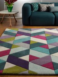 Asiatic gyapjú szőnyeg funk chevron blue green 02 - 140 x 200 cm