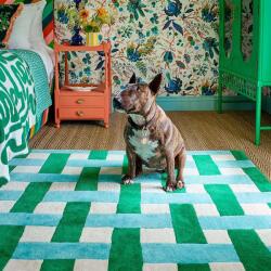 Harlequin gyapjú szőnyeg Basketweave emerald aquamarine 144107 - 250 x 350 cm