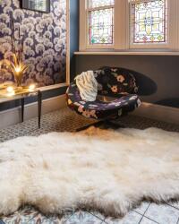Asiatic báránybőr szőnyeg sheepskin white - 180 x 180 cm