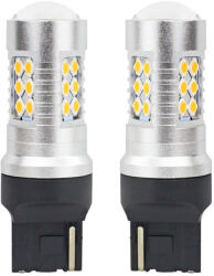 AMiO Becuri LED CANBUS 3030 24SMD T20 WY21W Portocaliu Chihlimbar 12V 24V AMIO-02393 (AX_02393)