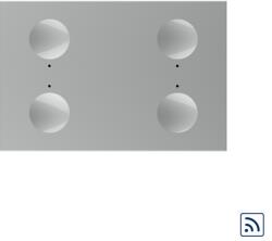 LIVOLO Intrerupator touch wireless cvadruplu Livolo, standard italian, gri (C9-VL-FC4R-3IP)