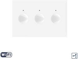 LIVOLO Modul Intrerupator Triplu Cap Scara / Cruce Wi-Fi cu Touch LIVOLO, standard italian - Serie Noua, Alb (C9-VL-FC3SNY-3WP)