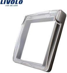 LIVOLO Capac de protectie rezistent la apa IP44 pentru prize din sticla Livolo, gri (VL-XW001-2I)