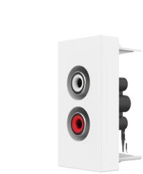 LIVOLO Priza audio Livolo alba pentru montaj în perete, design modern (VL-FCAU-1WP)