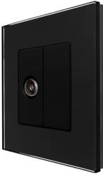 Luxion Priza TV Luxion cu rama din sticla neagra, design elegant (LX-MP026G-B)