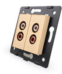 LIVOLO Priza dubla audio Livolo aurie pentru montaj în perete (C7-2AD-13)