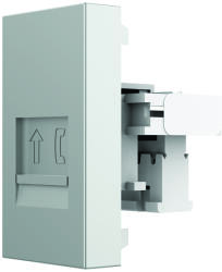 LIVOLO Priza telefon Livolo gri pentru montaj incastrat, design premium (VL-FCTP-1IP)
