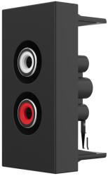 LIVOLO Priza audio Livolo neagra pentru montaj în perete, design modern (VL-FCAU-1BP)