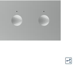 LIVOLO Intrerupator touch dublu cap scara/cap cruce Livolo gri, standard italian (C9-VL-FC2S-3IP)