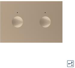 LIVOLO Intrerupator dublu touch cap scara/cap cruce Livolo, auriu, standard italian (C9-VL-FC2S-3AP)