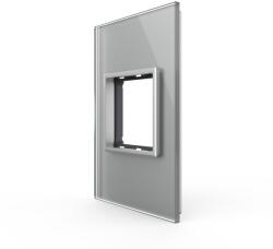 LIVOLO Rama din sticla Livolo standard italiana, gri, 2 module, serie noua (VL-P9E-2I)