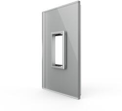 LIVOLO Rama din sticla Livolo Italian 1 modul, gri, standard, serie noua (VL-P9E-1I)