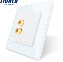 LIVOLO Priza redare sunet LIVOLO cu rama din sticla (C7-91A-11)