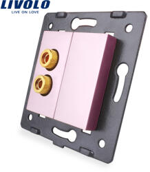 LIVOLO Priza audio Livolo pentru redare sunet, montaj în perete, roz (VL-C7-91A-17)