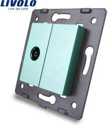 LIVOLO Priza TV Livolo verde pentru montaj incastrat, design premium (C7-1V-18)
