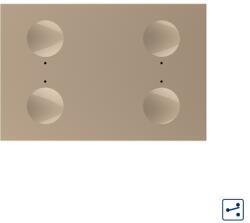 LIVOLO Intrerupator touch cvadruplu Livolo cap scara/cruce, auriu, standard italian (C9-VL-FC4S-3AP)