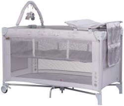 Chipolino Patut pliabil cu saltea de infasat Chipolino Luna platinum (KOSILU261PL) - evelise