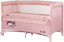 Chipolino Patut pliabil Chipolino Relax Tiger powder pink cu laterala culisanta (KOSIRE2691P) - evelise