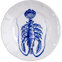 Casa Amalfi Farfurie ceramica artizanala, Ø 26 cm, Casa Amalfi, Aragosta, colectia Al Mare, albastru (MN07)
