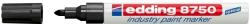 edding Marker permanent Edding 8750, cu vopsea, corp aluminiu, varf rotund, 2-4 mm, negru (ED87501) - forit