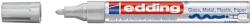 edding Marker permanent Edding 750, cu vopsea, corp metalic, varf rotund, 2-2-4 mm, argintiu (ED75054) - forit