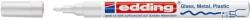 edding Marker permanent Edding 751 cu vopsea, corp metalic, varf rotund, 1-2 mm, alb (ED751000) - forit