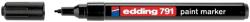 edding Marker permanent Edding 791, cu vopsea, corp plastic, varf rotund, 1-2 mm, negru (ED7911)