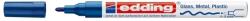 edding Marker permanent Edding 751 cu vopsea, corp metalic, varf rotund, 1-2 mm, albastru (ED751003) - forit