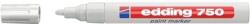 edding Marker permanent Edding 750 , cu vopsea, corp metalic, varf rotund, 2-2-4 mm, alb (ED7500) - forit