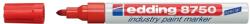 edding Marker permanent Edding 8750, cu vopsea, corp aluminiu, varf rotund, 2-4 mm, rosu (ED87502) - forit