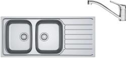 Franke Pachet chiuveta bucatarie inox Franke SKX 621DR 2 cuve cu baterie Basic crom (101.0737.707) Chiuveta