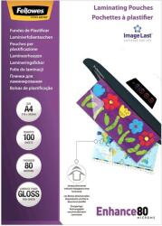 Fellowes Folie pentru laminare Fellowes, 80 microni, A4, 100 coli/top (AY140854)