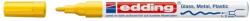 edding Marker permanent Edding 751 cu vopsea, corp metalic, varf rotund, 1-2 mm, galben (ED751005) - forit