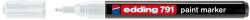 edding Marker permanent Edding 791, cu vopsea, corp plastic, varf rotund, 1-2 mm, alb (ED7910)