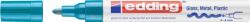 edding Marker permanent Edding 750, cu vopsea, corp metalic, varf rotund, 2-4 mm, bleu (ED75010)