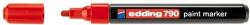 edding Marker permanent Edding 790, cu vopsea, corp plastic, varf rotund, 2-3 mm, rosu (ED7902) - forit